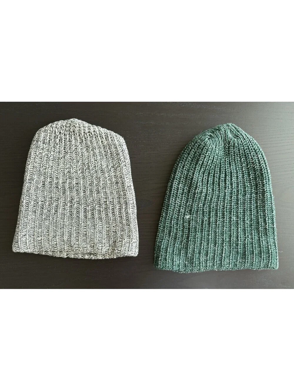 Love Your Melon 2 Beanie Hats Women's One Size Green/Gray Classic Style